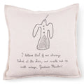 ***Pillow Collection- Embroidered I Believe - Gustave Flaubert Pillow 24"x24"