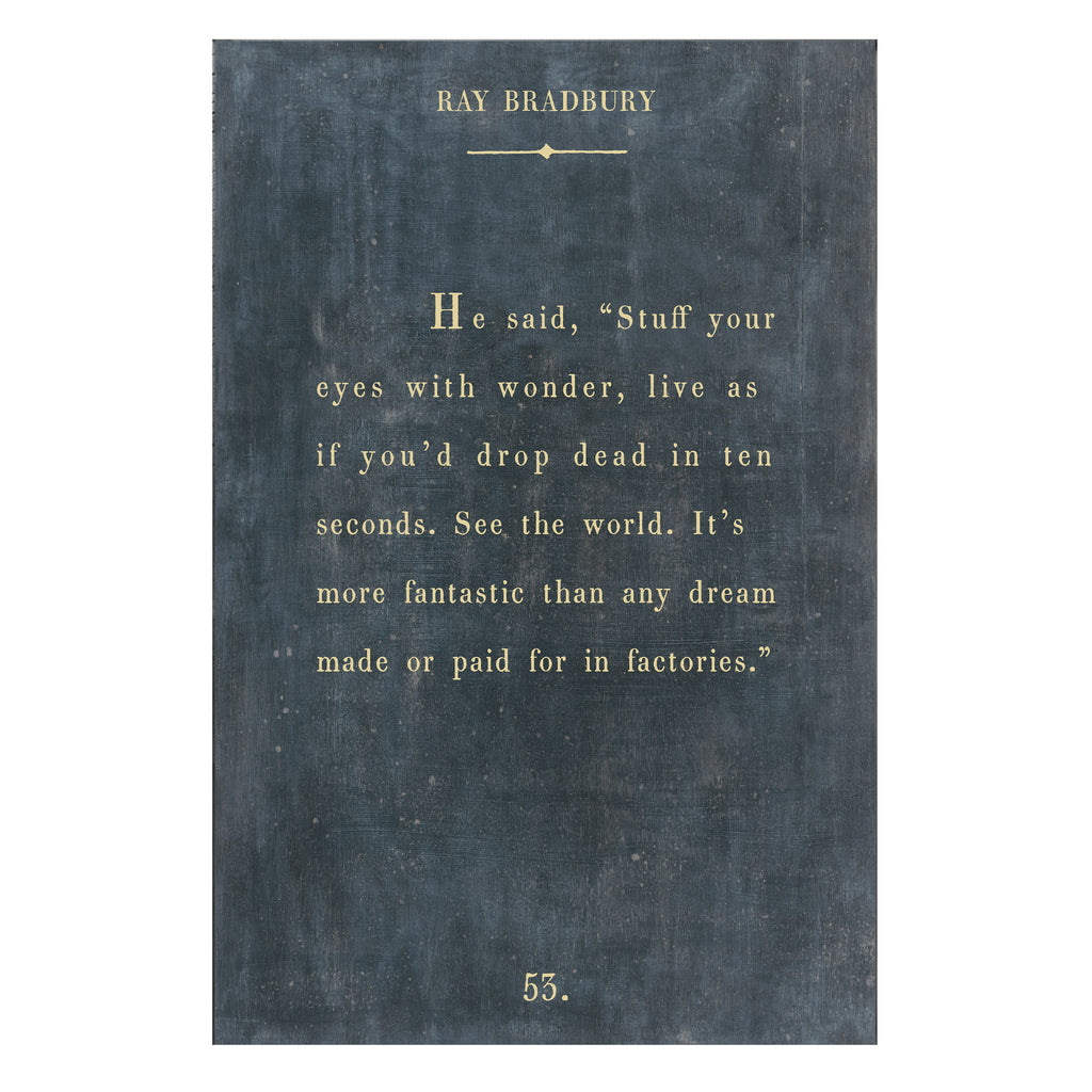 Ray Bradbury - Book Collection - Art Print