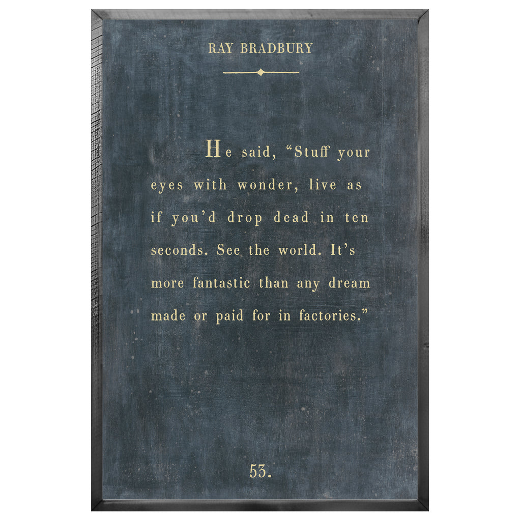 Ray Bradbury - Book Collection - Art Print