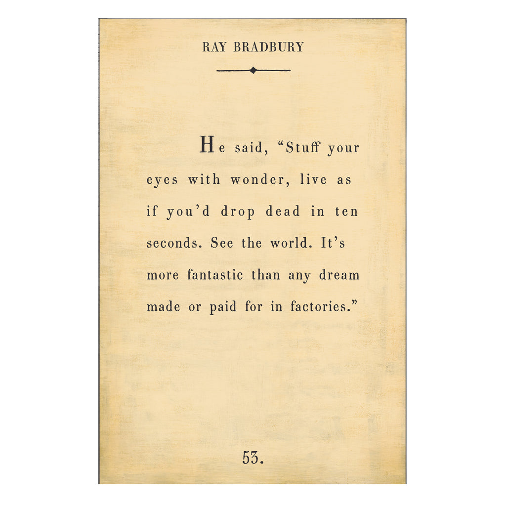 Ray Bradbury - Book Collection - Art Print