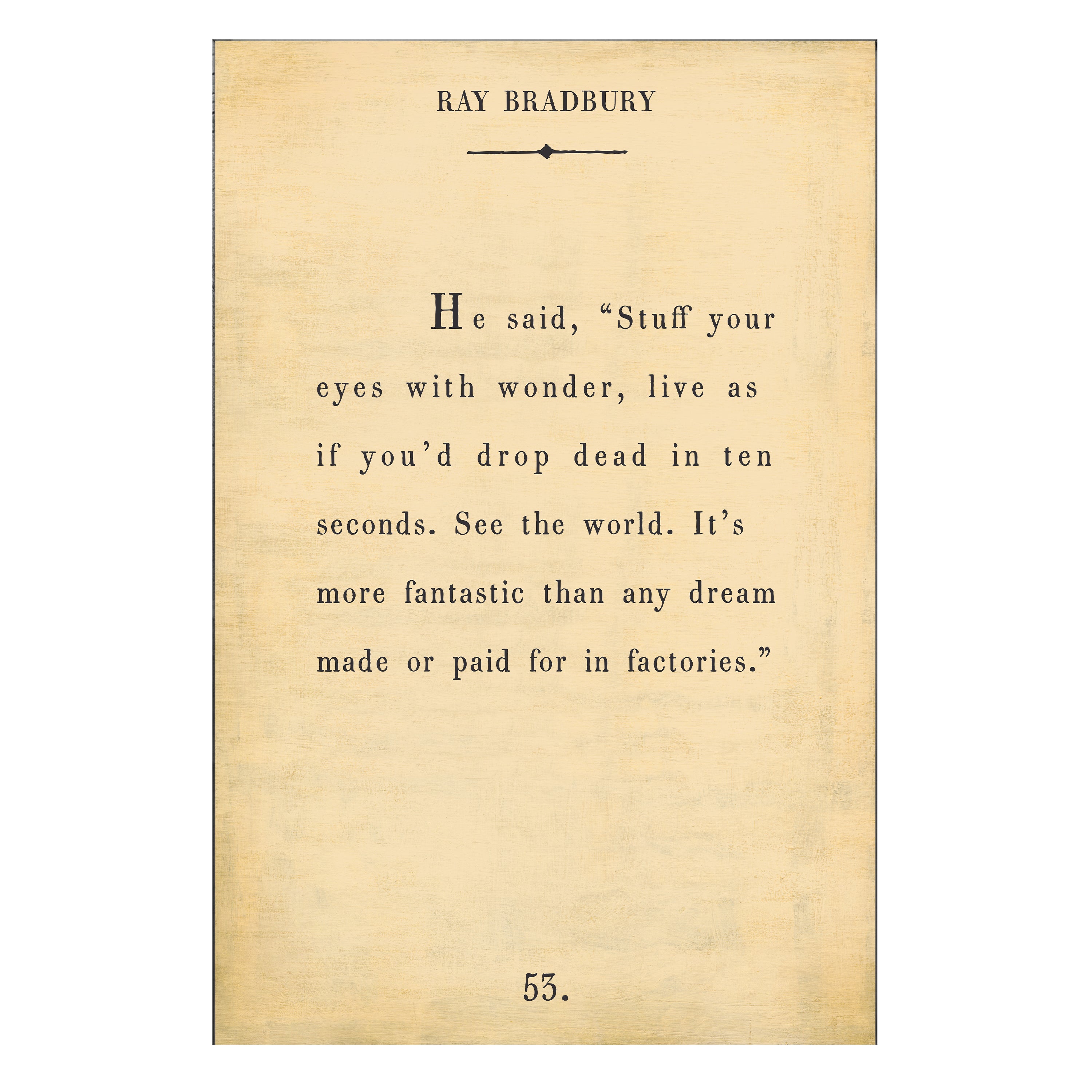Ray Bradbury - Book Collection - Art Print