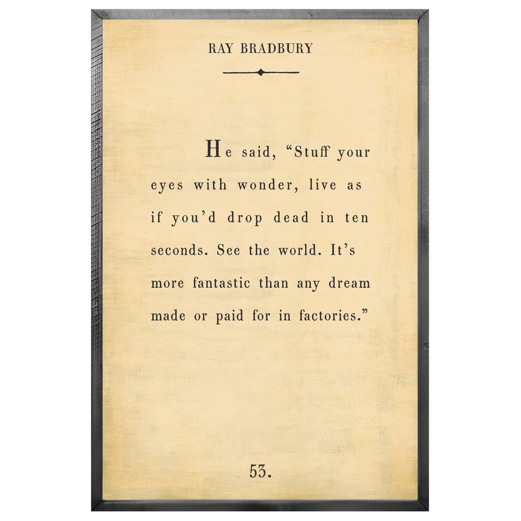 Ray Bradbury - Book Collection - Art Print