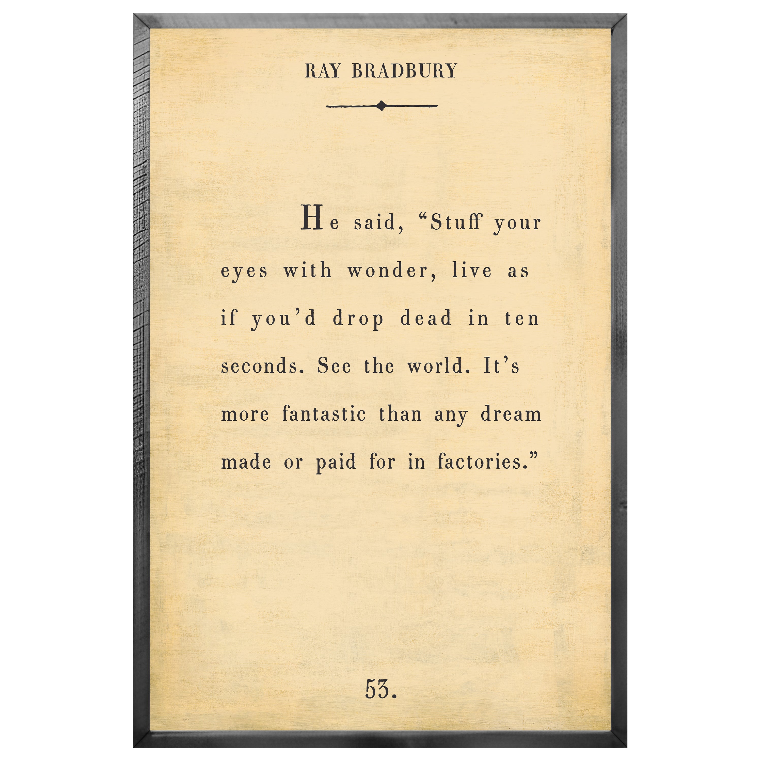 Ray Bradbury - Book Collection - Art Print