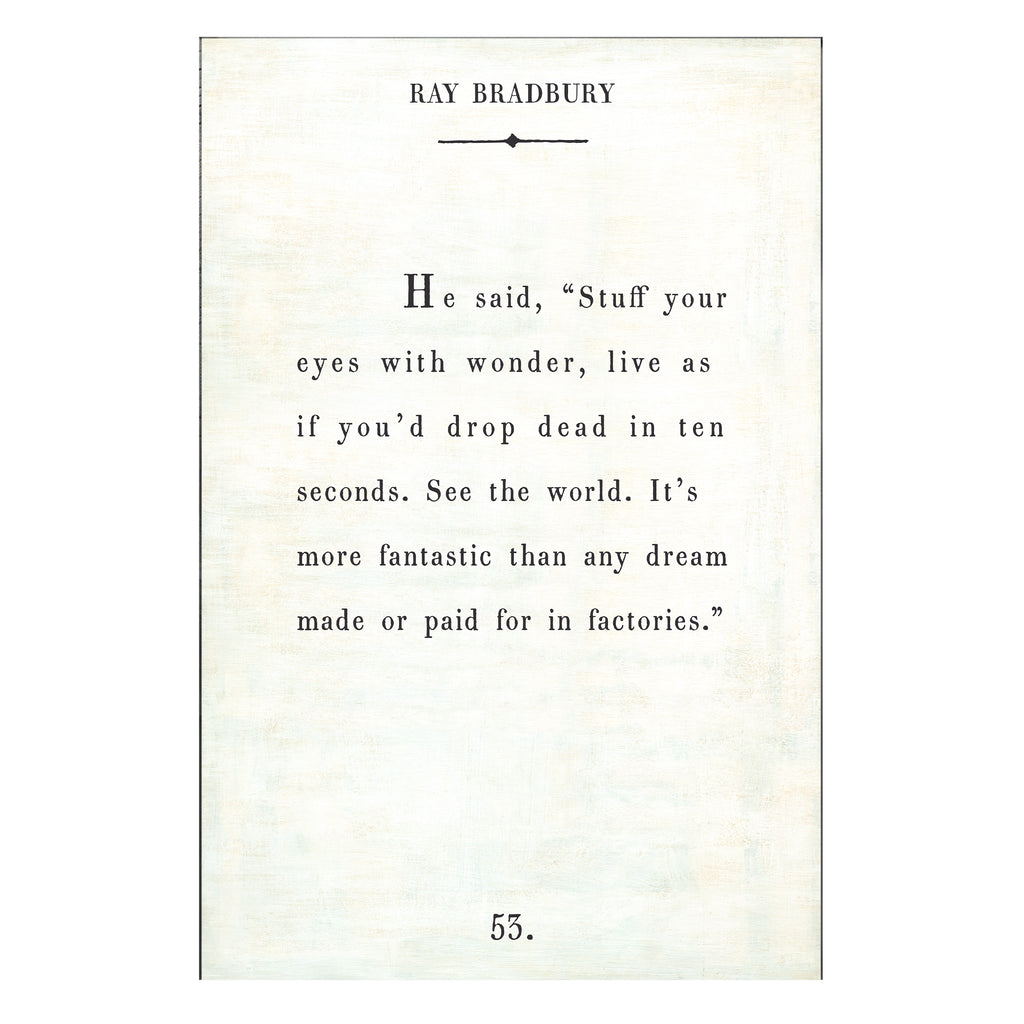 Ray Bradbury - Book Collection - Art Print