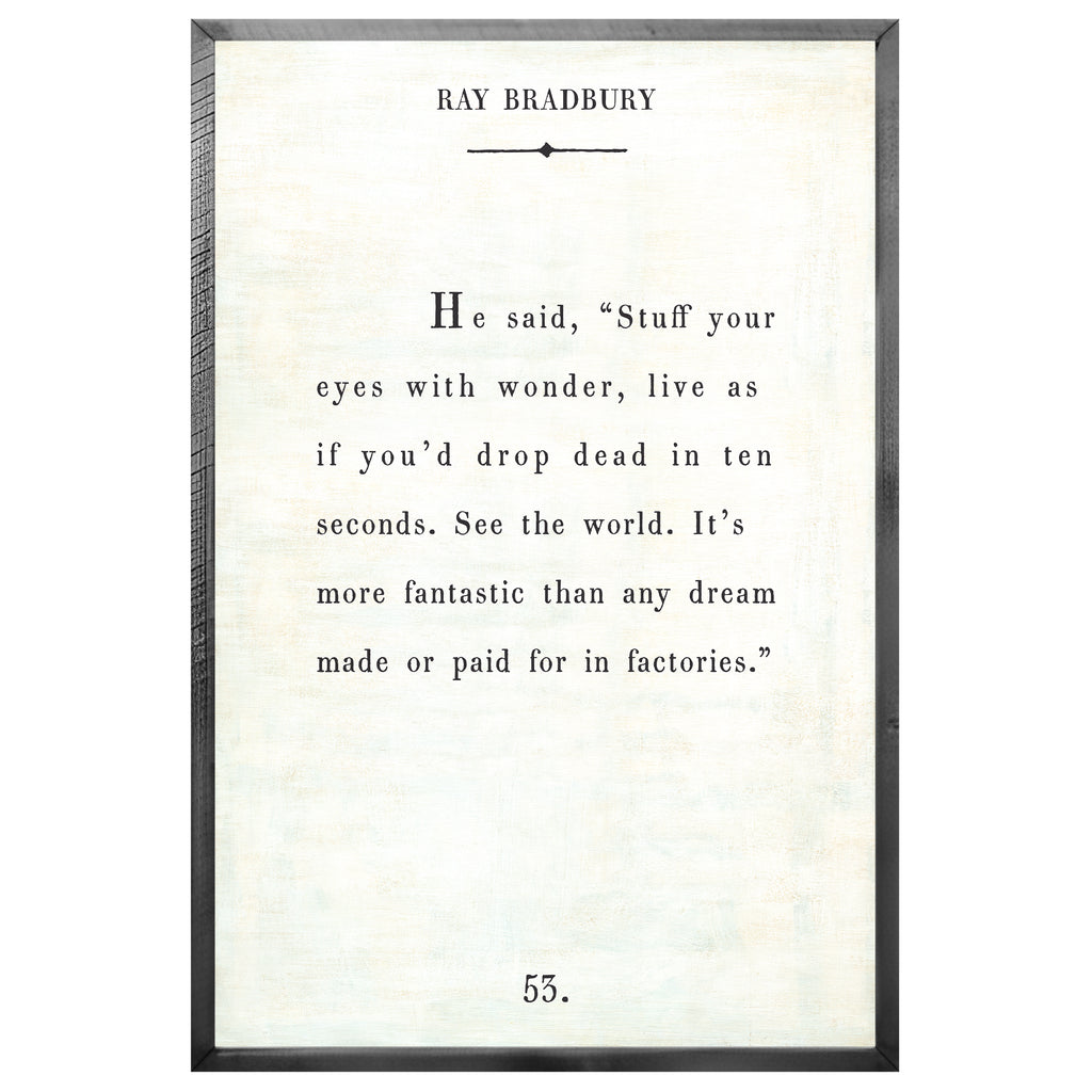 Ray Bradbury - Book Collection - Art Print