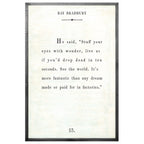 Ray Bradbury - Book Collection (Grey Wood) - Art Print