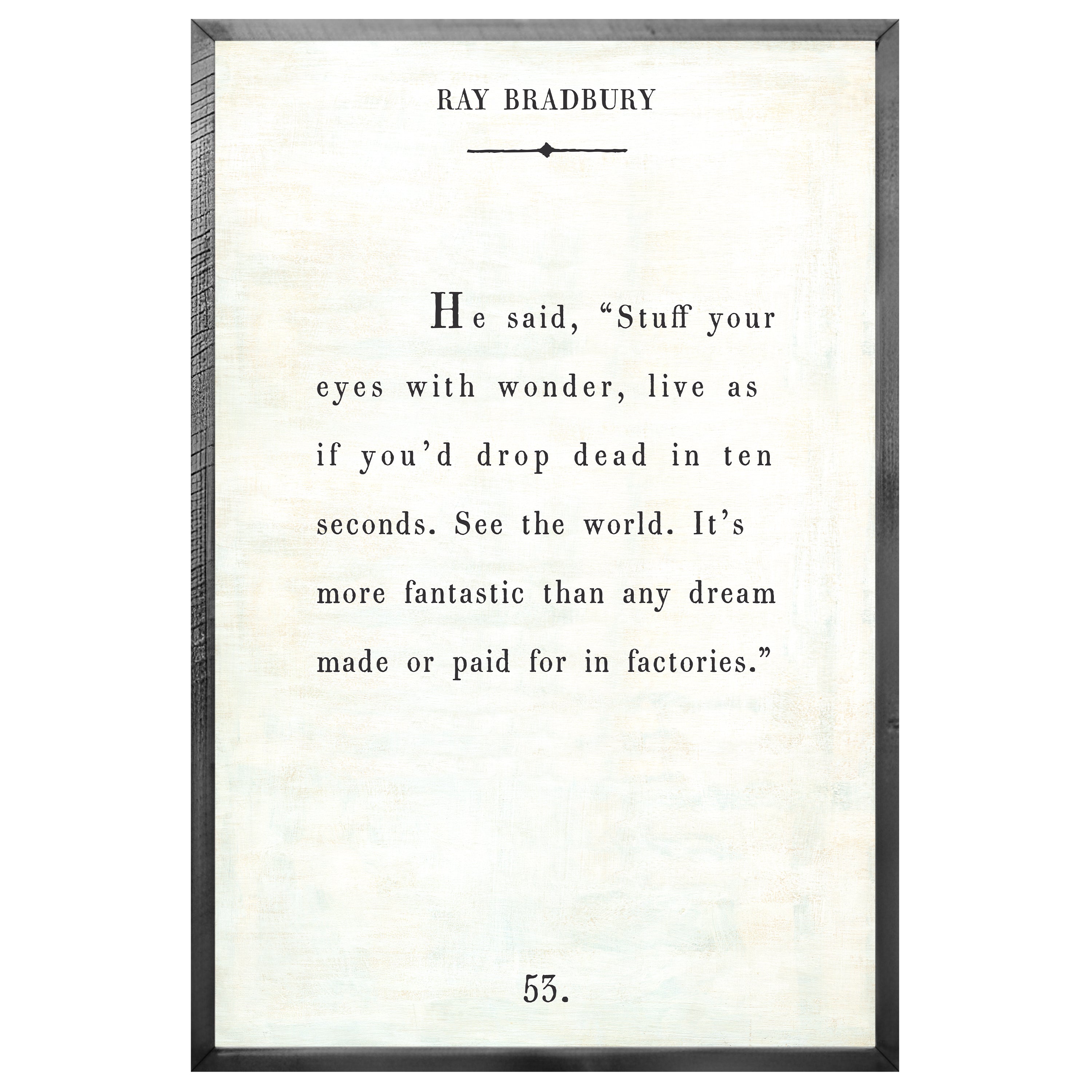 Ray Bradbury - Book Collection - Art Print