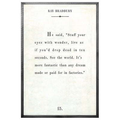 Ray Bradbury Art Print - Book Collection