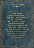 Prayer For Humanity Poetry Collection (Grey Wood) Art Print