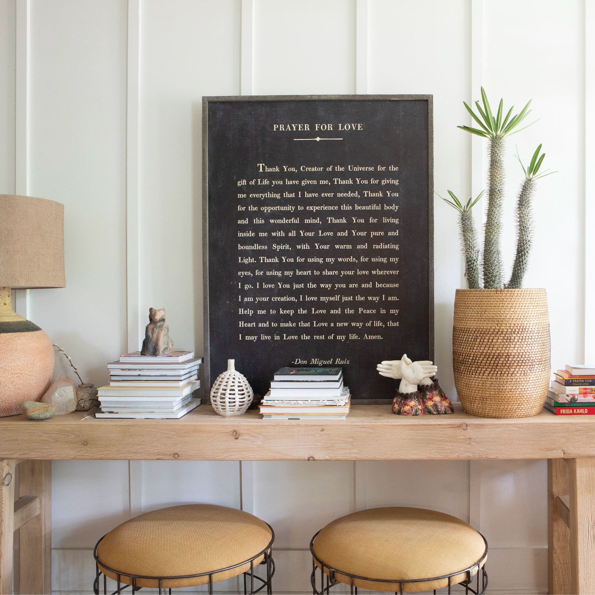 Prayer For Love Art Print (Grey Wood)