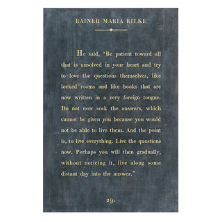 Rainer Maria Rilke - Book Collection - Art Print