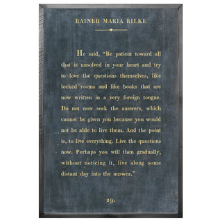 Rainer Maria Rilke - Book Collection (Grey Wood) - Art Print
