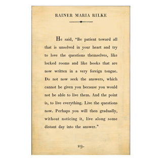 Rainer Maria Rilke - Book Collection - Art Print