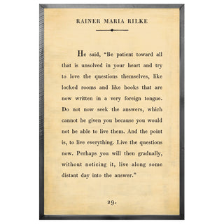 Rainer Maria Rilke - Book Collection (Grey Wood) - Art Print