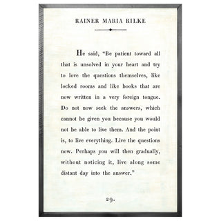 Rainer Maria Rilke - Book Collection (Grey Wood) - Art Print