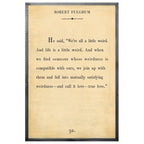 Robert Fulghum - Book Collection (Grey Wood) - Art Print