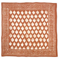 Block Printed Bandana - Burnt Orange Tile
