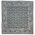 Block Printed Bandana - Gray Wavy Lines
