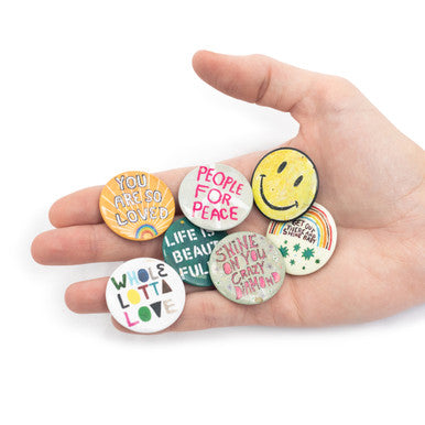 Sugarboo Inspirational Pin Back Button - 1-1/4-in Shine on You Crazy Diamond