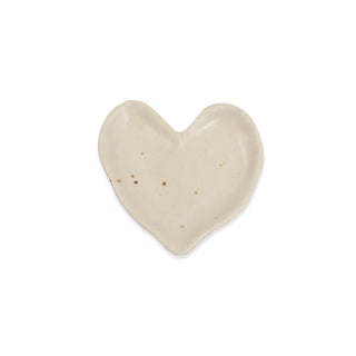 Small Speckled Heart Ceramic Dish- 3" Diameter