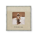 "To The Moon & Back" Zinc Linen Frame 3.5”x3.5"