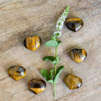Gold Tiger's Eye Mini Heart Shaped Stone