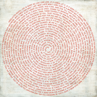 Red Font - Darling, Here's A Short List Spiral Collection Art Print