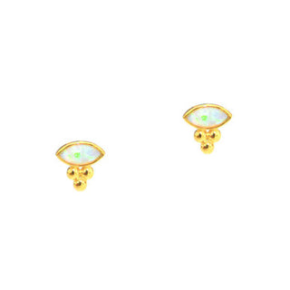 East/West Opal Marquise Studs