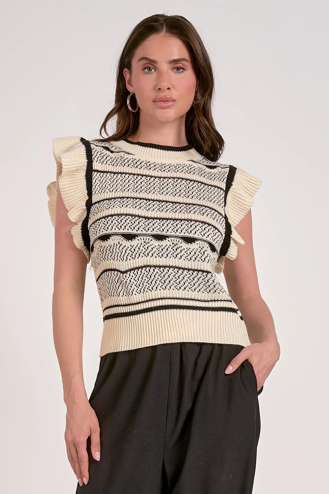 Flutter Sleeve Knit Tank