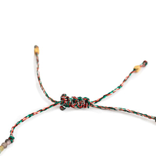 Faceted Tourmaline Bead Adjustable Bracelet