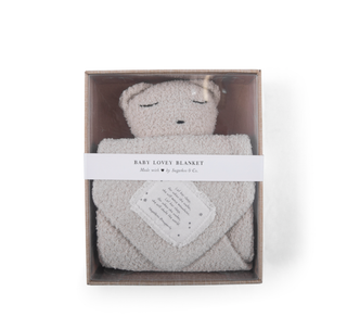 ***"Let her sleep" Bear Baby Lovey Blanket