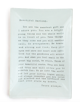 Letter For Sophie (Beautiful Darling) Large Rectangle Decoupage Plate