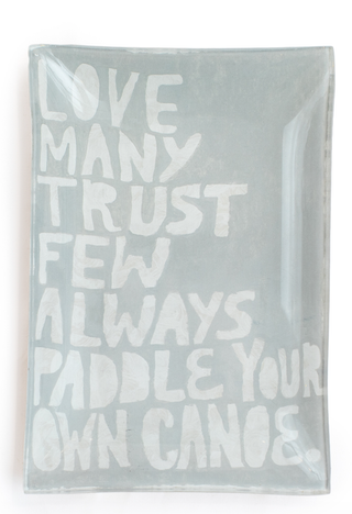 Paddle Your Own Canoe Large Rectangle Decoupage Plate