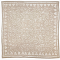 Block Printed Bandana - Tan Leafy Vines