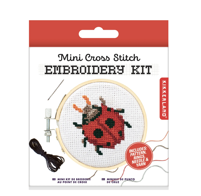 Ladybug Mini Cross Stitch Embroidery Kit