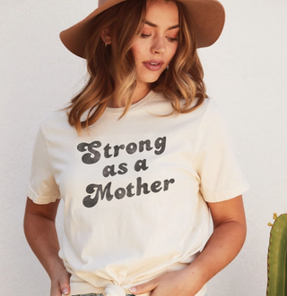 Strong As A Mother  Graphic T-Shirt, Vintage White