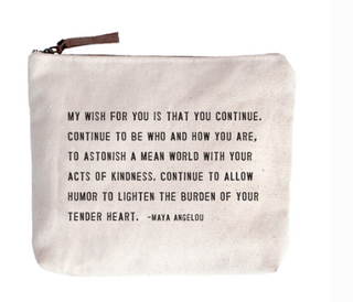 My Wish For You (Maya Angelou) Canvas Zip Bag
