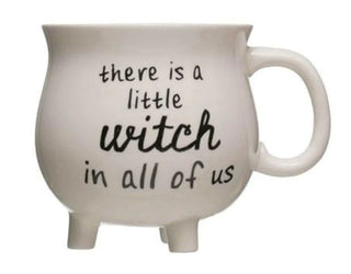 Stoneware Cauldron Mug - There is a Little Witch In All of US