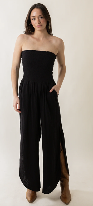 Strapless Smocked Jumpsuit
