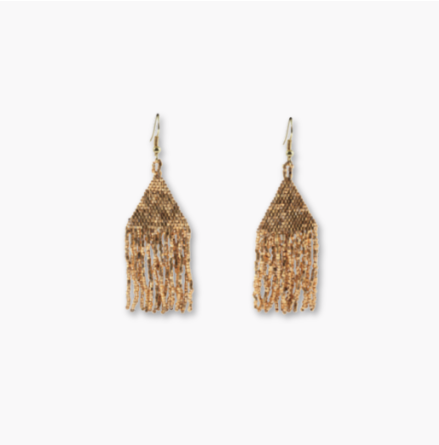Gold Seed Bead Earrings