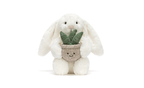 Cream Bunny with Plant
