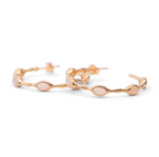 ***Ethiopian Opal Hoops - Gold Plated Brass