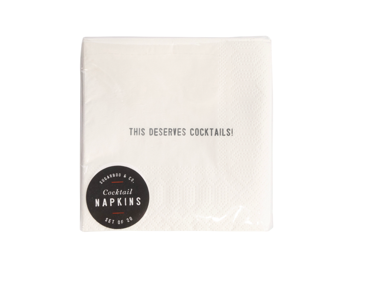 This Deserves Cocktails! Cocktail Napkin Set (20pcs) 5" x 5"