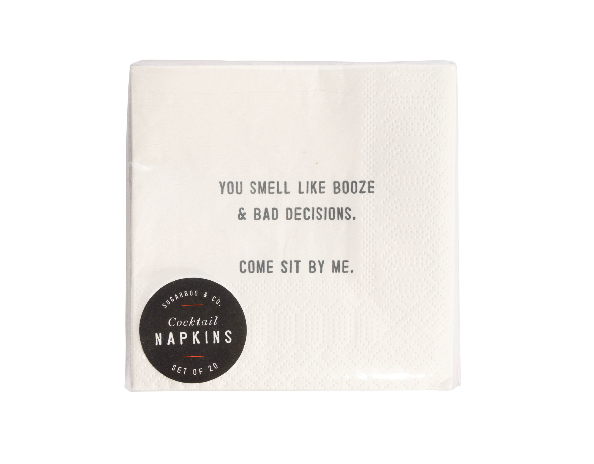 You Smell Like Booze Cocktail Napkin Set (20pcs) 5" x 5"