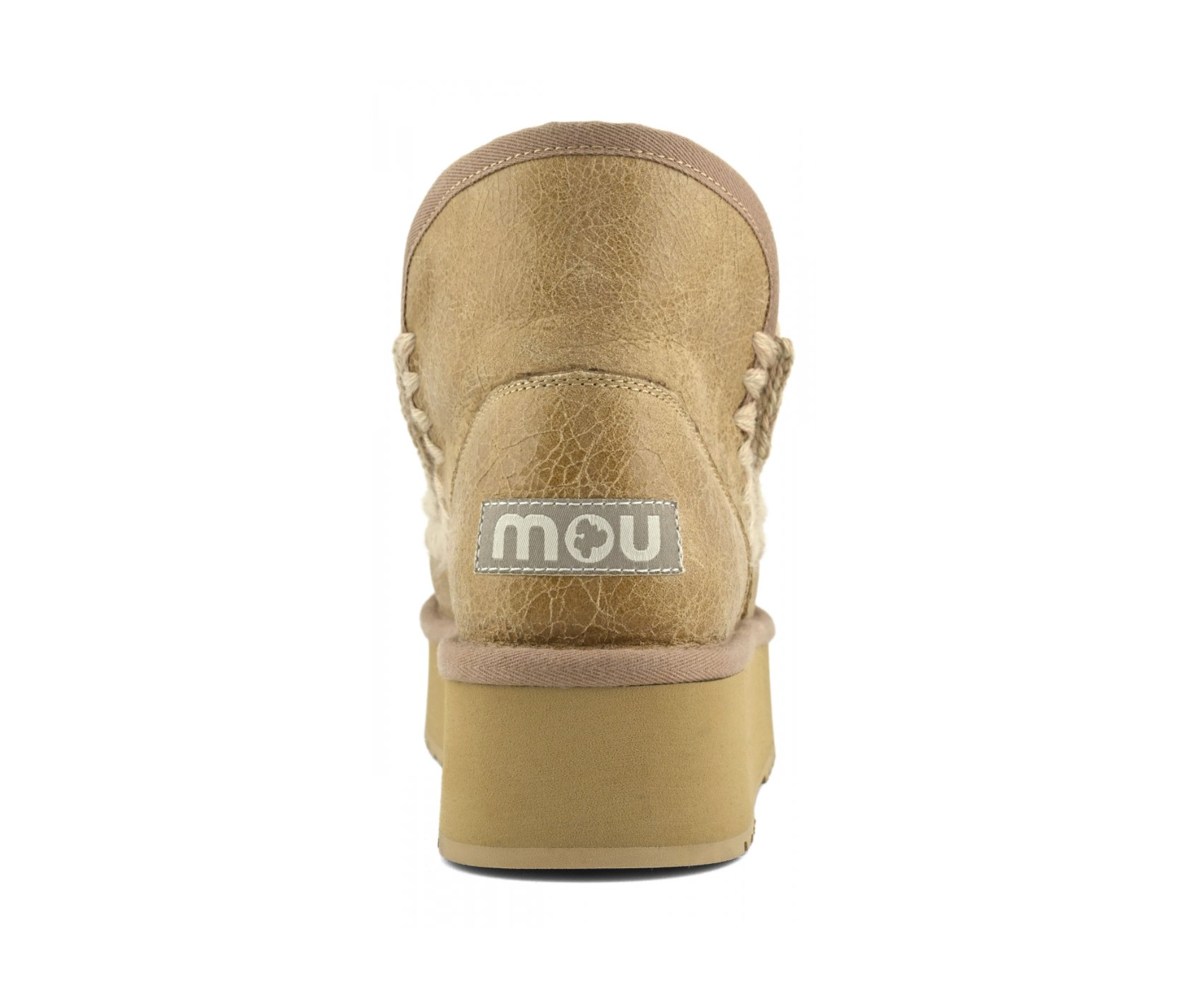 Mini Eskimo Platform Boot, Crackled Old Beige