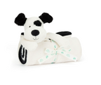 Bashful Black & Cream Puppy Blankie