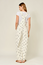 Slouchy Relax Fit Denim Overall - Polka Dot
