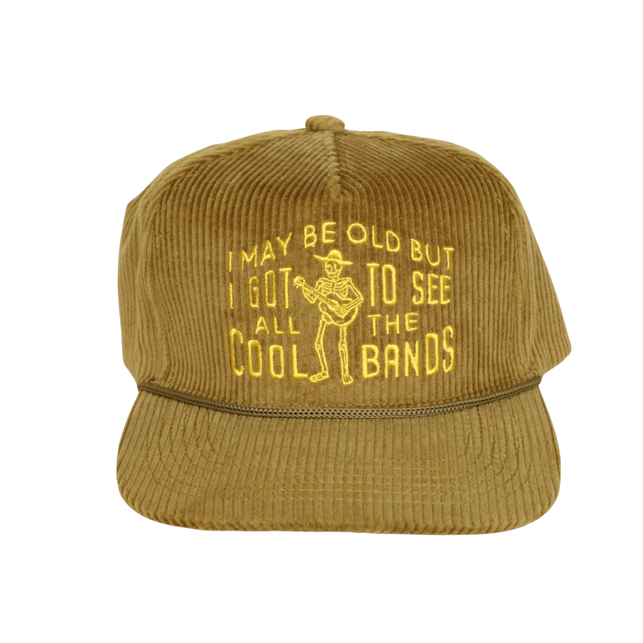 "Cool Bands" Corduroy Trucker Hat- Olive