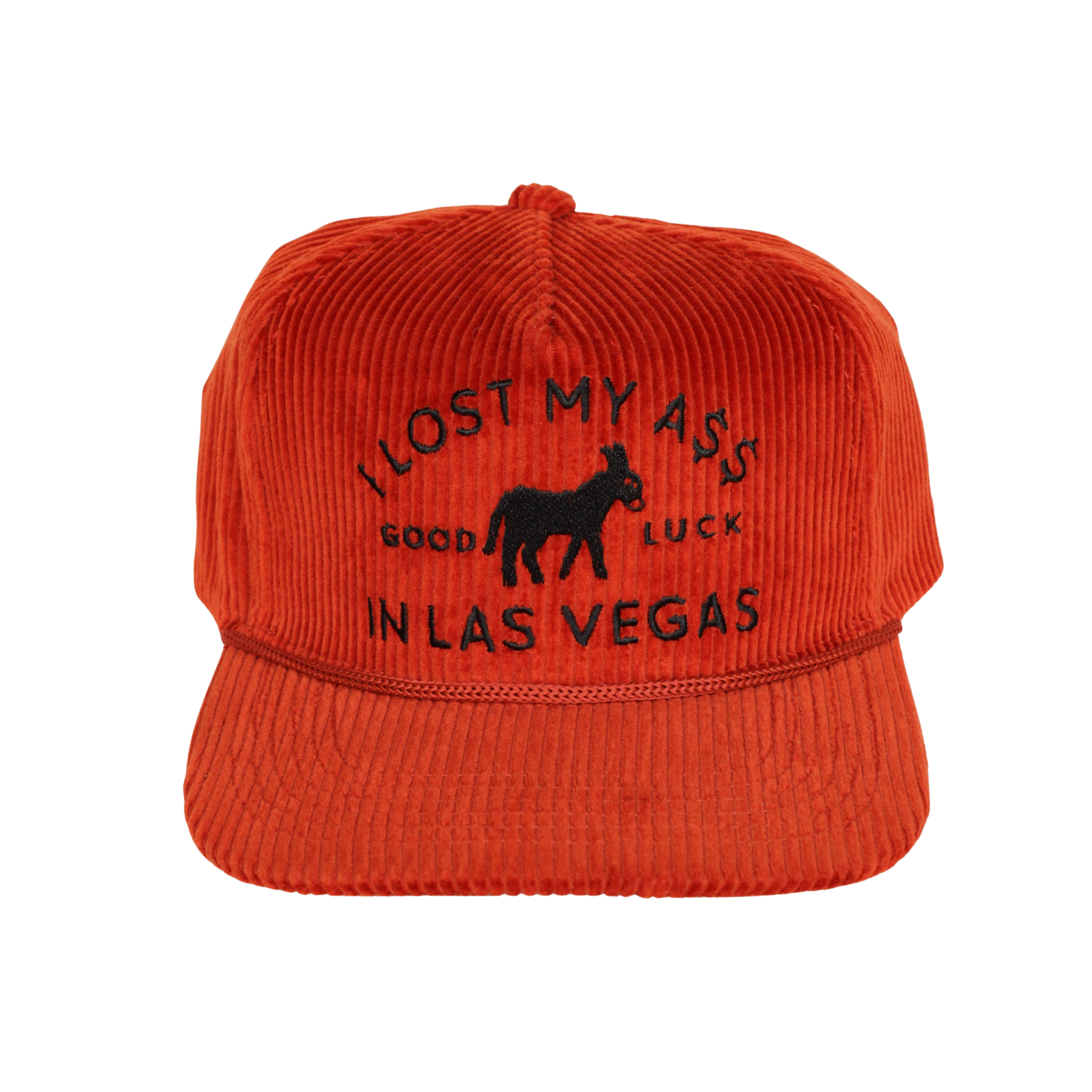 "I Lost My A$$" Corduroy Trucker Hat- Rust