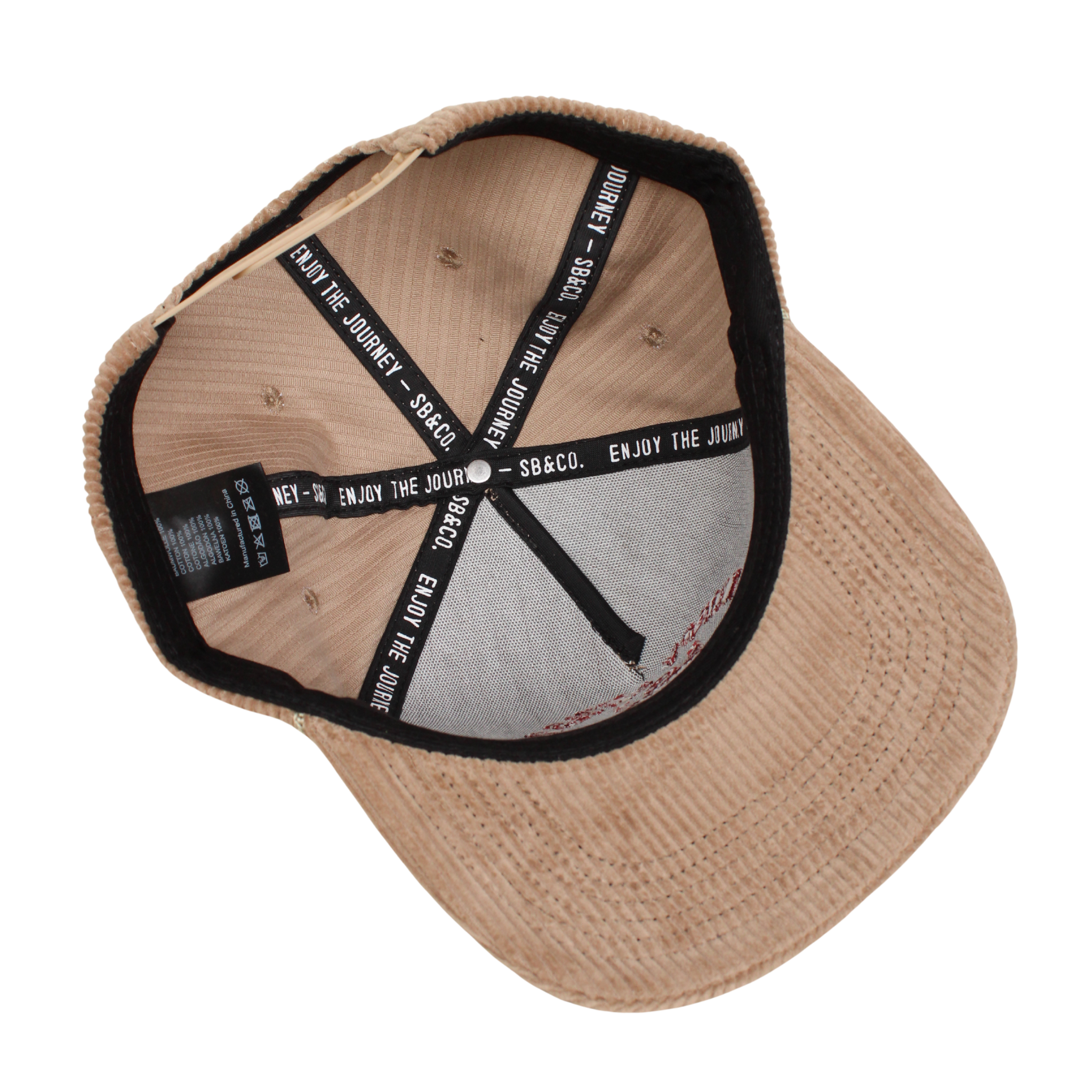 "Stay Trippy" Corduroy Trucker Hat- Flax